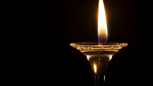 Lit Candle in Glass, Harlem Renaissance Inspired Art
