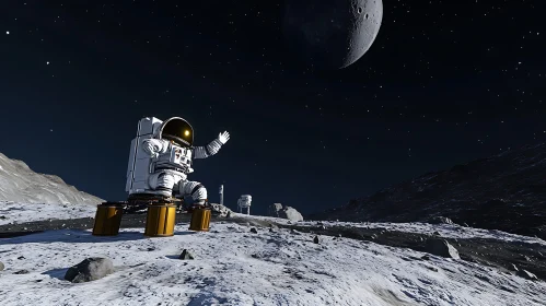 Lunar Explorer: A Moment on the Moon