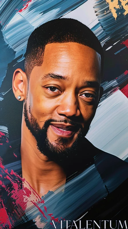 AI ART Will Smith in a Dynamic Art Portrait