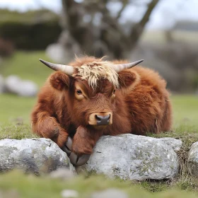 Auburn Highland Cattle Portrait