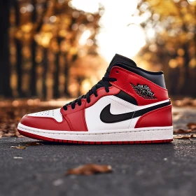 Red and White Air Jordan Shoes