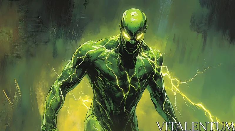 AI ART Green Energy Superhero