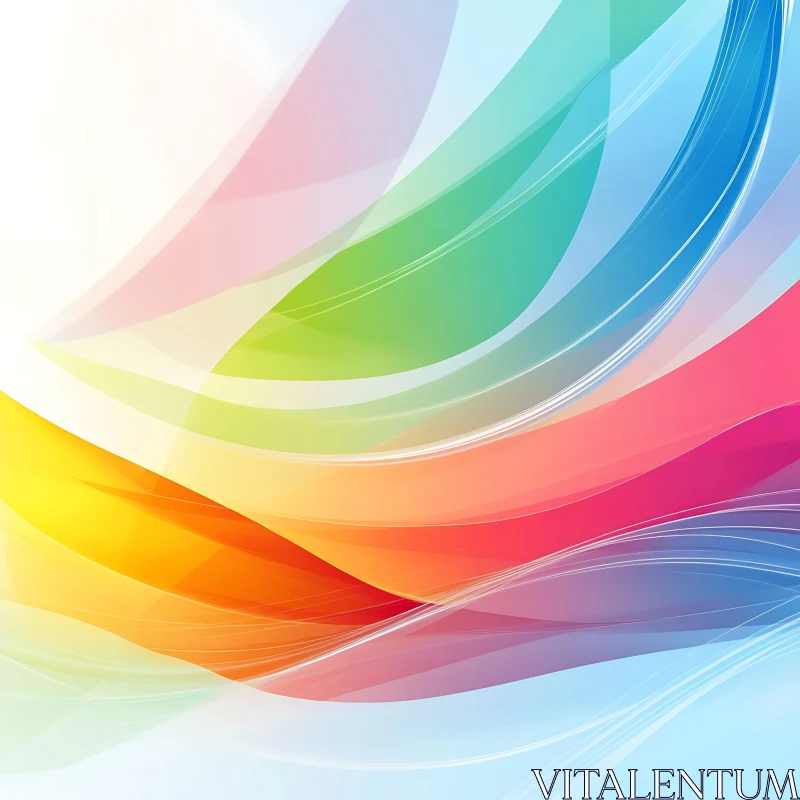 Fluid Pastel Color Waves Abstract Art AI Image