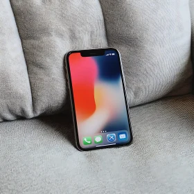 Mobile Phone on Gray Fabric