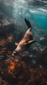 Marine Life: Seal Swimming in the Ocean