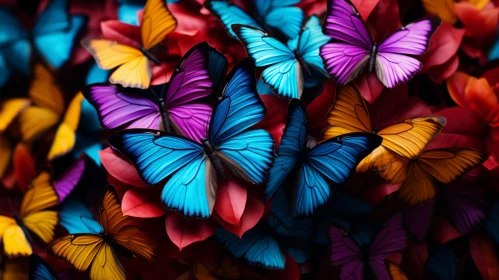 Colorful Photorealistic Butterfly Still Life