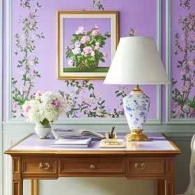 Lilac Interior with Floral Accents