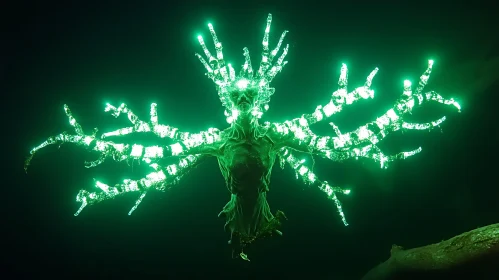 Mystical Glowing Green Creature