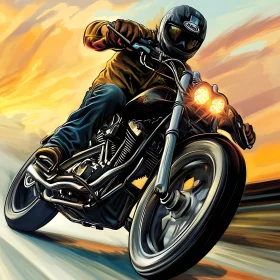 Sunset Motorcycle Adventure