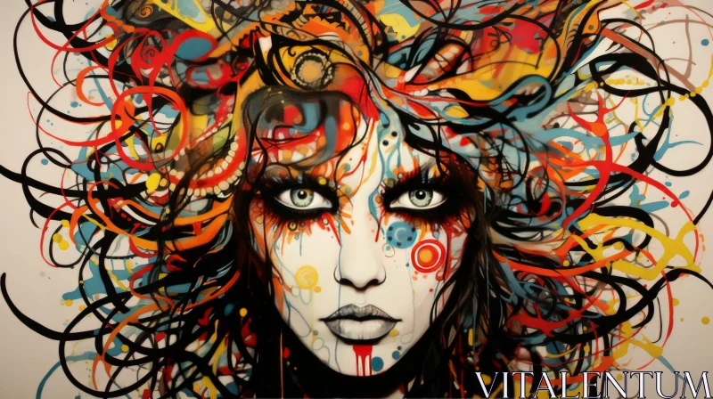 AI ART Psychedelic Artwork: Colorful Chaos and Grunge Beauty
