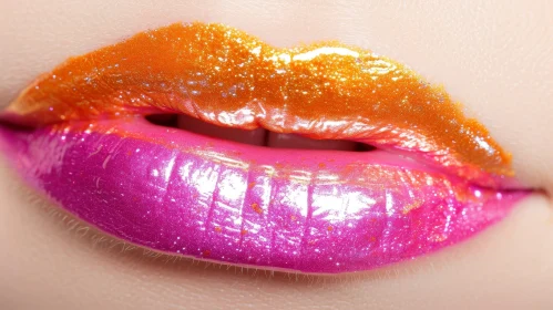 Sparkling Lip Gloss Close-Up | Pop Art