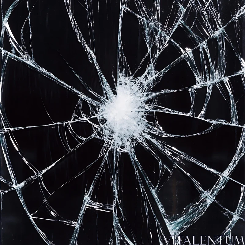 Fractured Glass Art AI Image