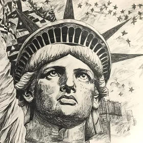 Liberty and Stars: A Monochrome Tribute