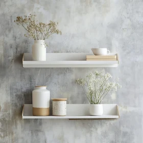 Minimalist Home Decor with Floating Shelves