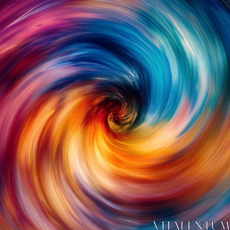 Abstract Color Vortex Composition AI Image