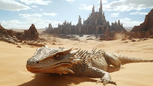 Desert Dragon and Ancient Ruins