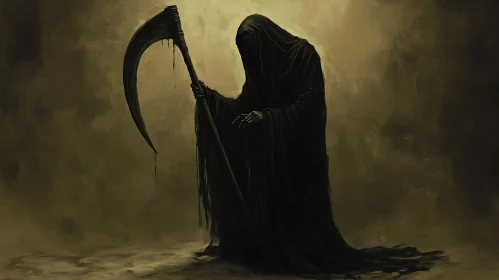 Shrouded Reaper with Scythe