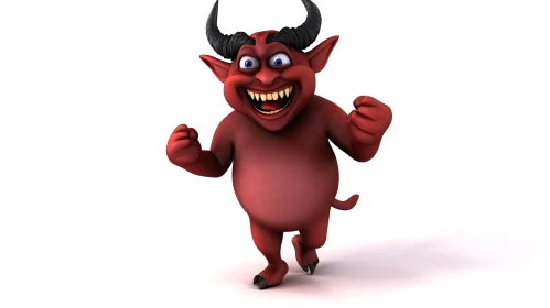 Playful Red Devil Cartoon Image