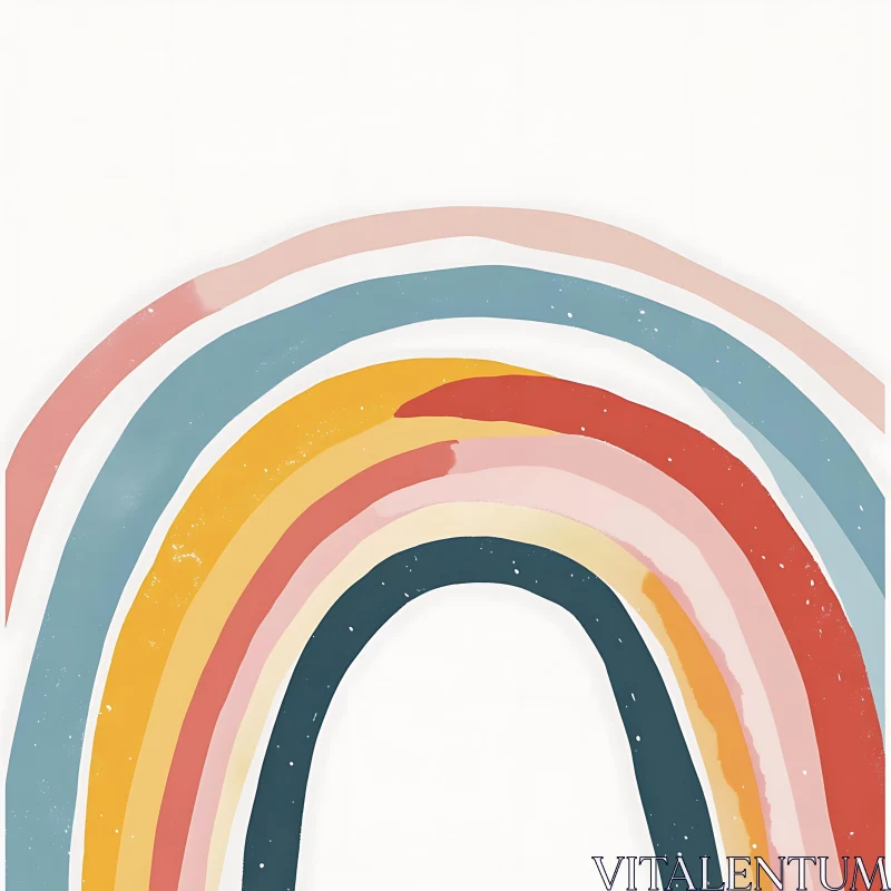 AI ART Modern Watercolor Rainbow Design