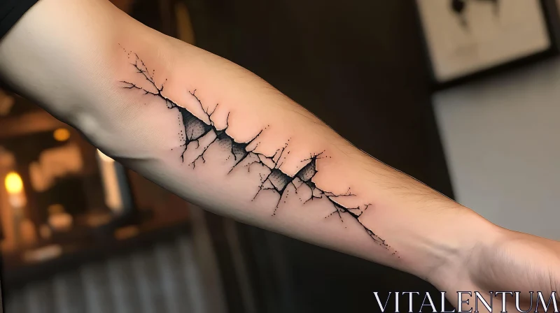 Detailed Forearm Tattoo Art AI Image