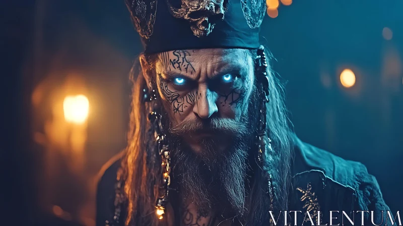 Pirate with Piercing Gaze AI Image