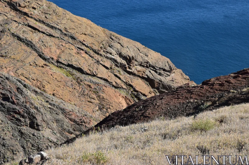 Coastal Cliffs and Ocean View Free Stock Photo