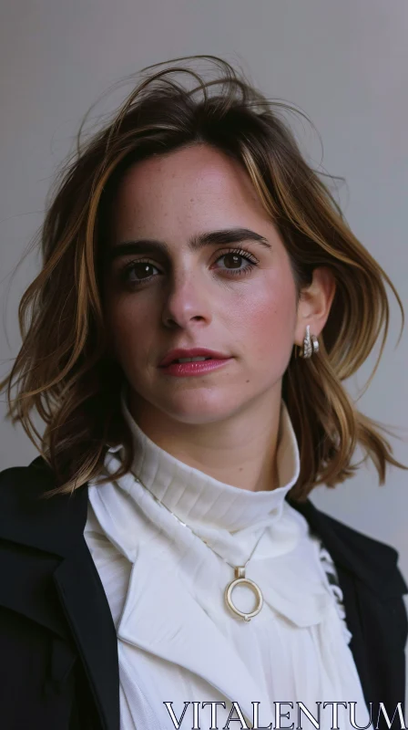 Emma Watson in Chic Fashion Ensemble AI Image