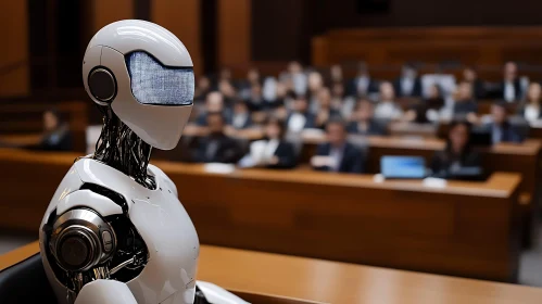 Futuristic Robot Attends Legal Proceeding