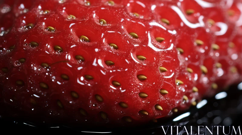 Strawberry Close-Up: An Artistic Blend of Precision and Elegance AI Image