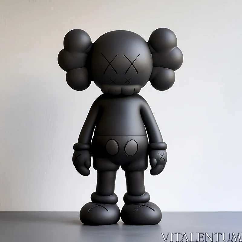 Black Matte Toy Figure Art AI Image