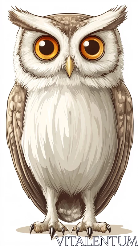 Artistic Owl Portrait AI Image