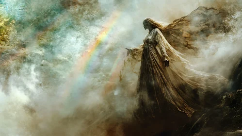 Mystical Woman with Rainbow