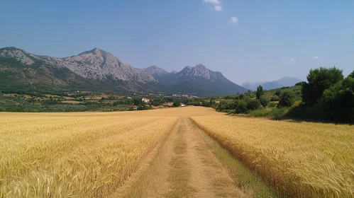 Scenic Wheat Field Landscape