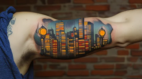 City Tattoo Art on Arm