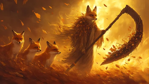 Foxes in Golden Light