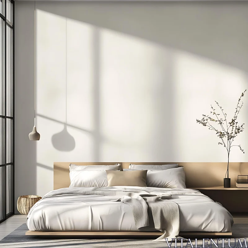 AI ART Serene Bedroom with Modern Design