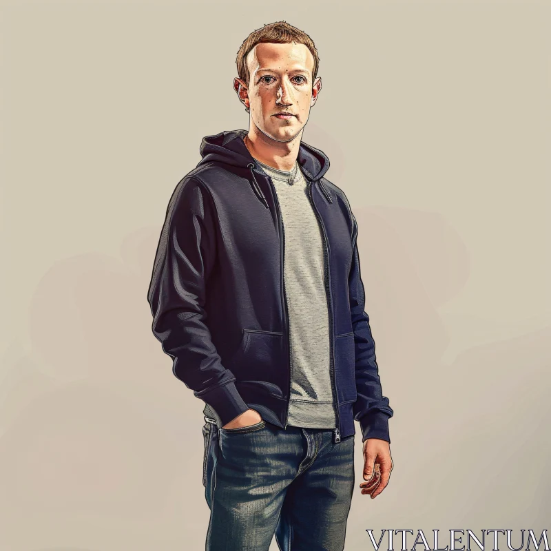 AI ART Mark Zuckerberg in a Casual Outfit