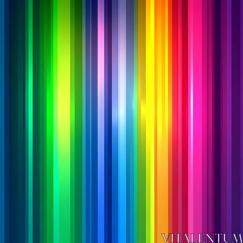 AI ART Rainbow Stripes Abstract Design