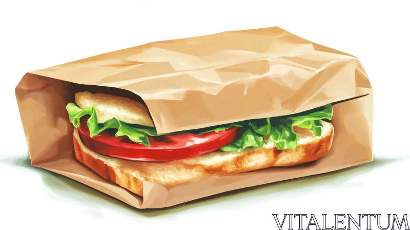 Healthy Lunch Sandwich AI Image