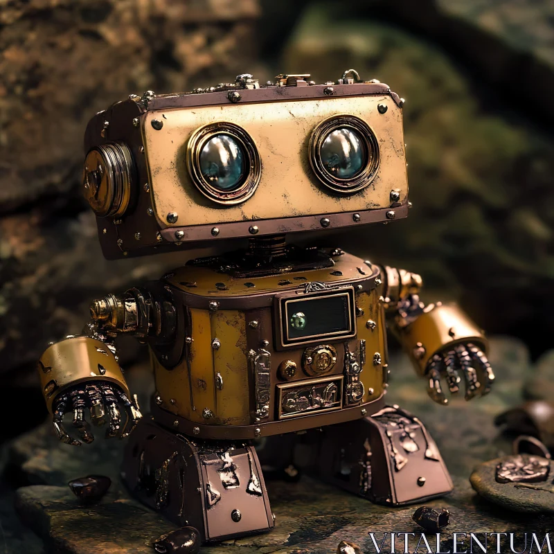 AI ART Vintage Style Robot