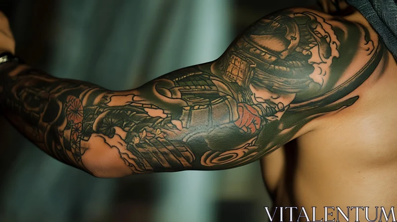 Detailed Arm Tattoo Art AI Image