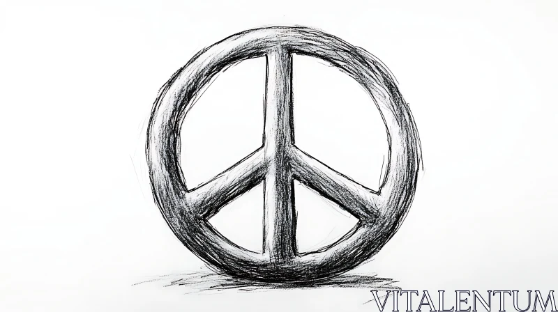 AI ART Simple Peace Sign Sketch