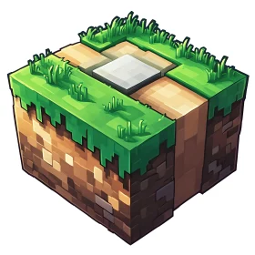 Minecraft Inspired Block Illustration