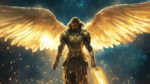 Winged Warrior with Sword of Light