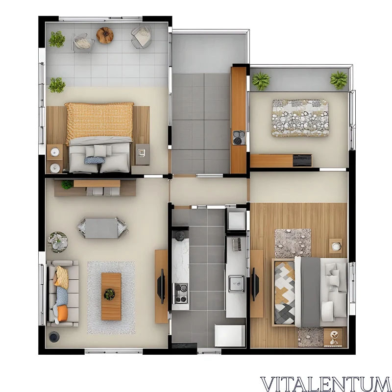 AI ART Modern Apartment Layout Design