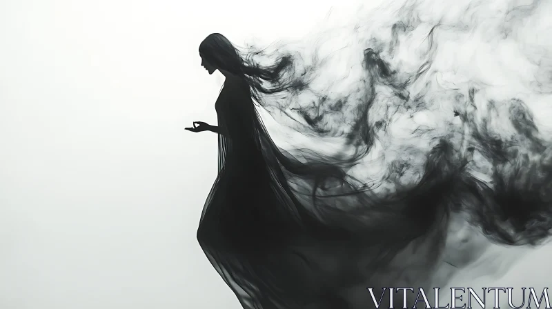 AI ART Smoky Silhouette of a Woman