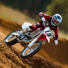 Motorcycle Racing Stunt on a Sandy Terrain