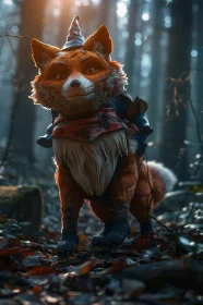 Whimsical Fox Wizard Portrait