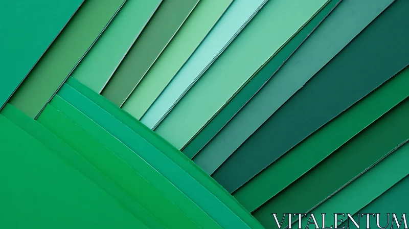 Green Tones and Shades Abstract AI Image