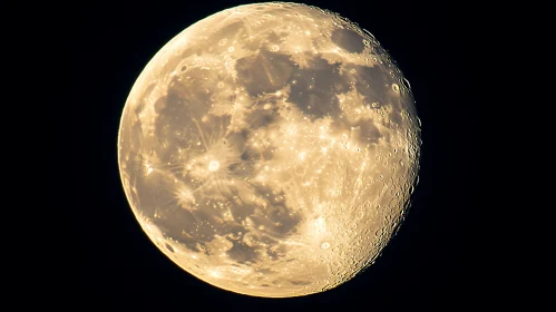 Detailed Moon Surface Photograph